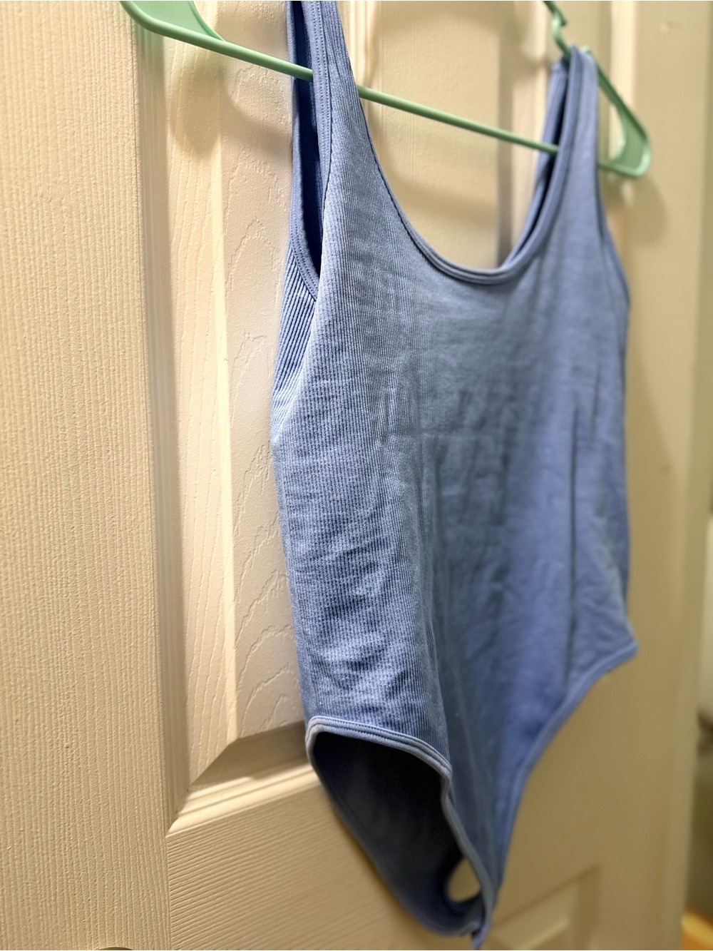 Primark Light Blue Ribbed Tank Bodysuit